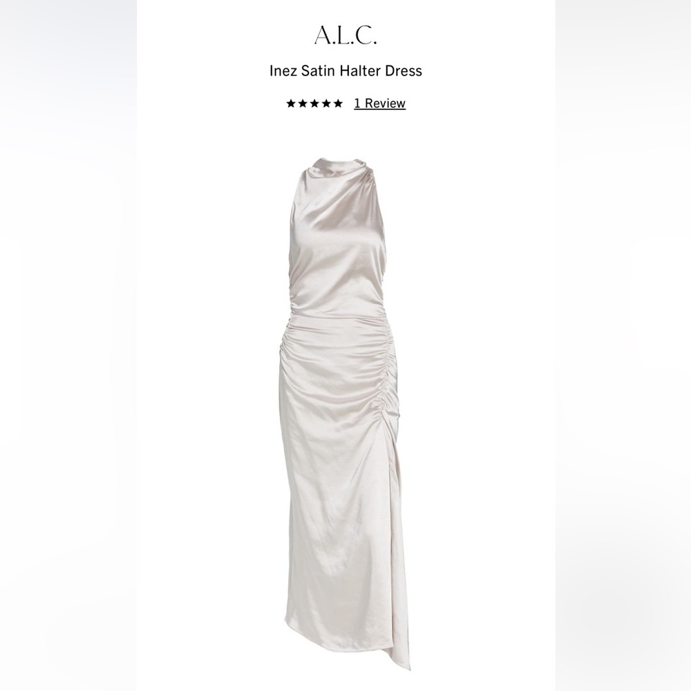 ALC INEZ SATIN HALTER DRESS